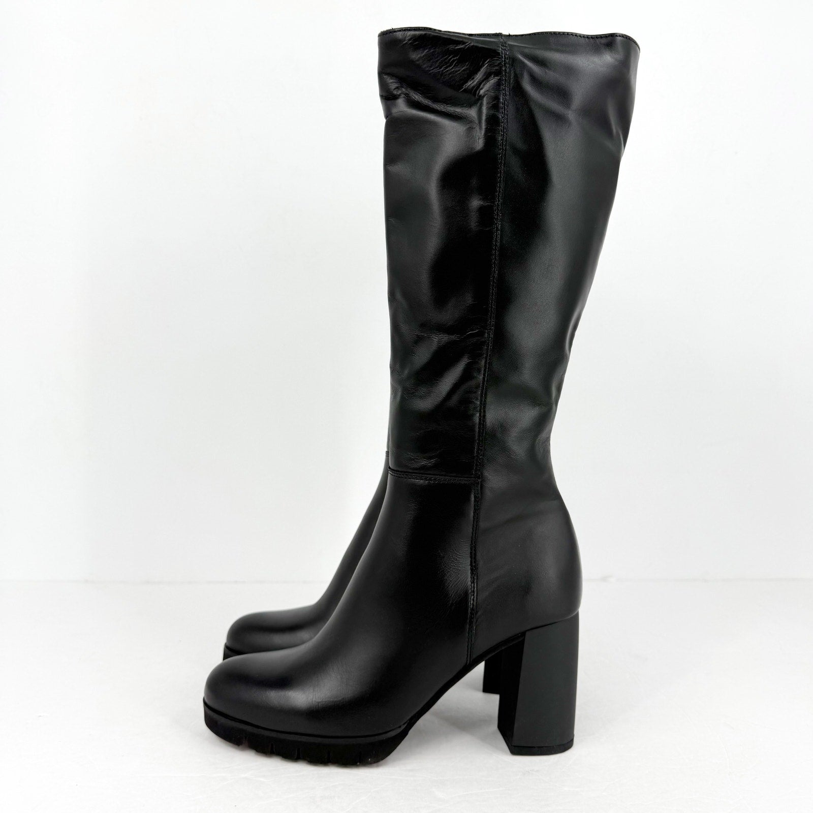 La Canadienne Womens Miles Knee High Boots US 8.5 M Black Leather NWOB
