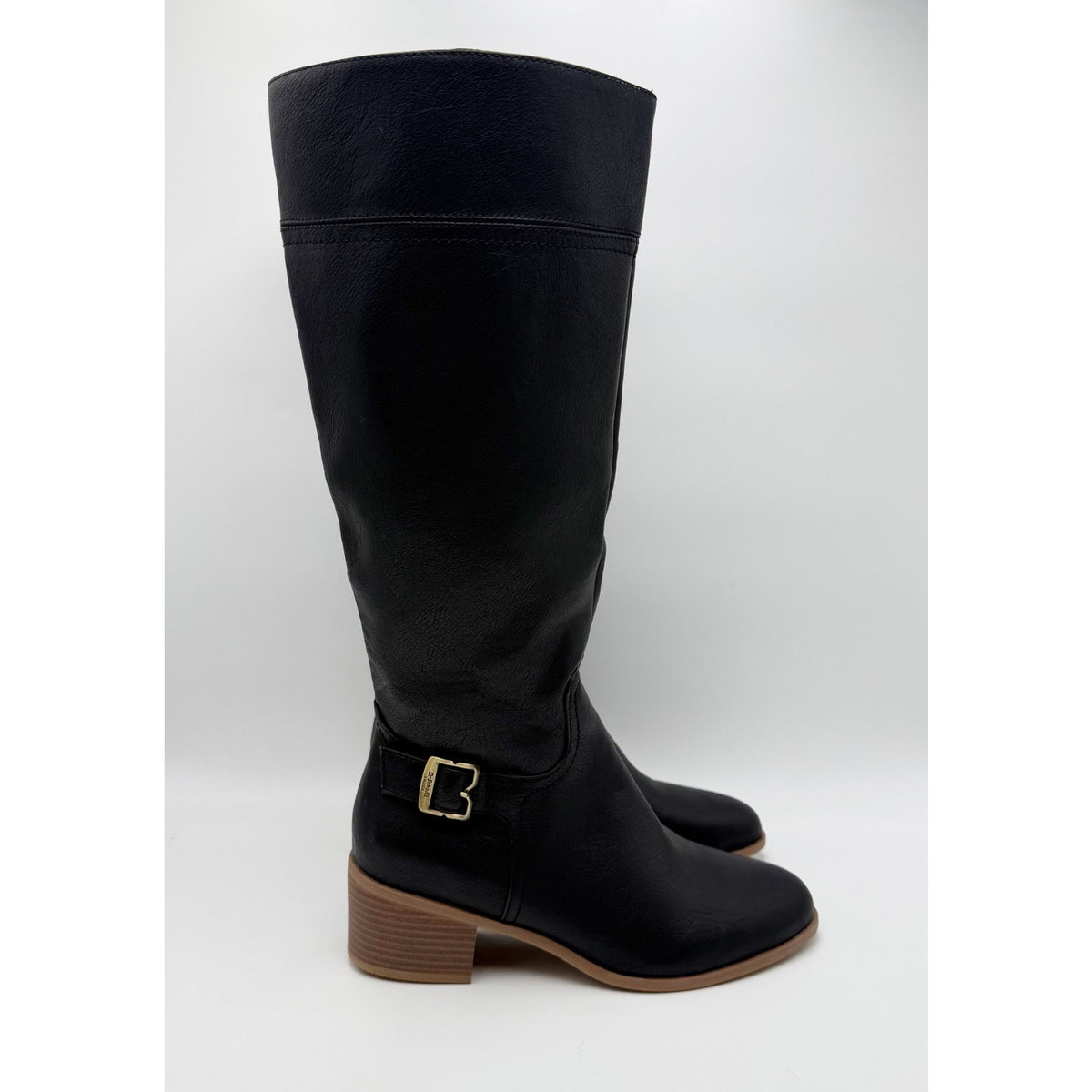 Dr. Scholls Womens Adeline Knee High Boots Size 7.5 M WIDE CALF Black NIB