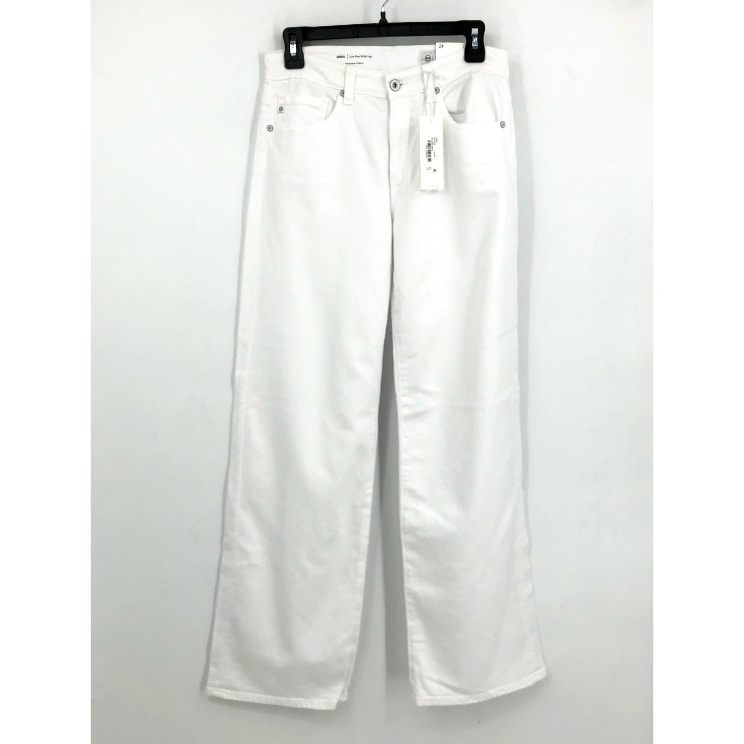 AG ADRIANO GOLDSCHMIED Womens Adria Wide Leg Jeans Size 24 White Low-Rise NWT