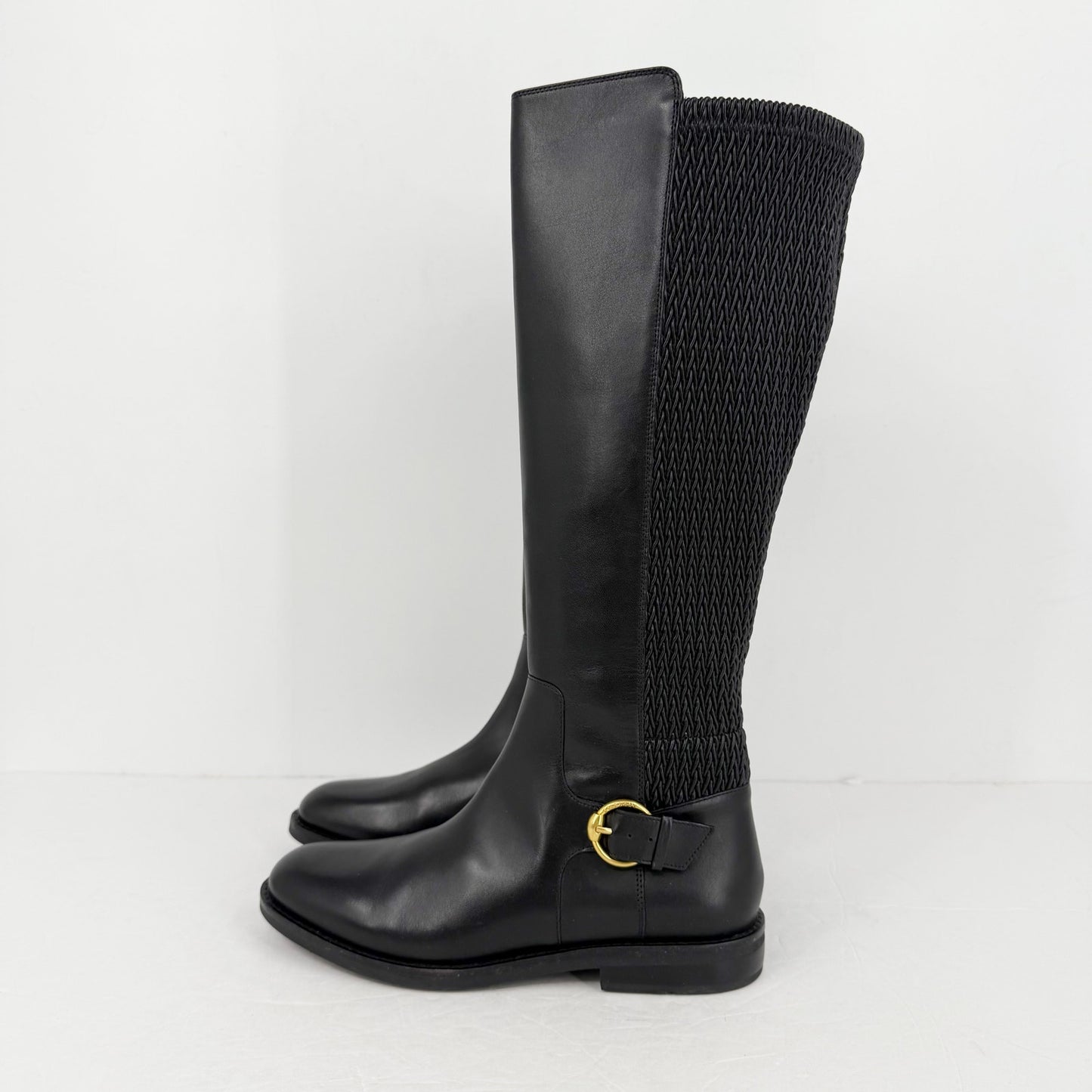 Cole Haan Womens Clover Knee High Boots US 8 M EU 38.5 Black NWOB