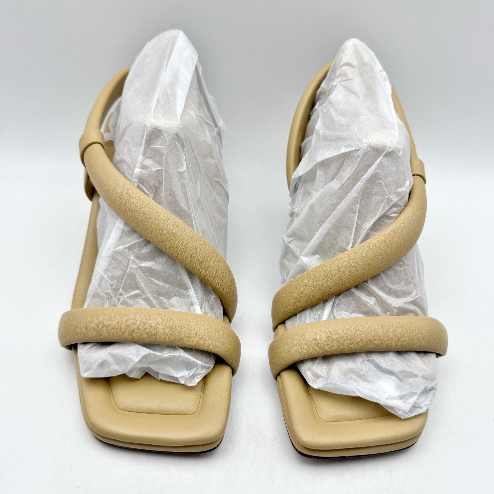 Vince Womens Coline Sandal Heel US 5.5M EU 35.5 Tan Nude Leather NIB