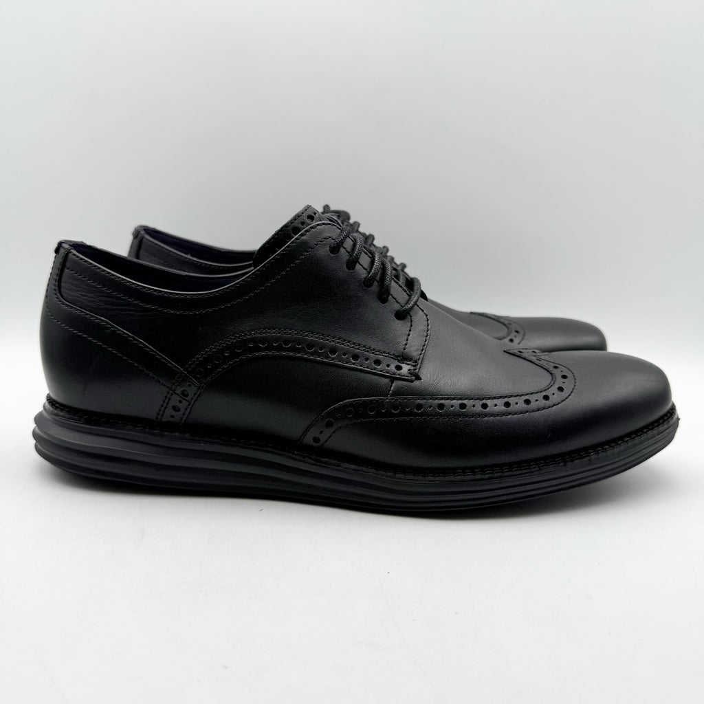 Cole Haan Mens Original Grand Wing Tip Oxford Shoes SIZE 11 M Black Leather NWOB