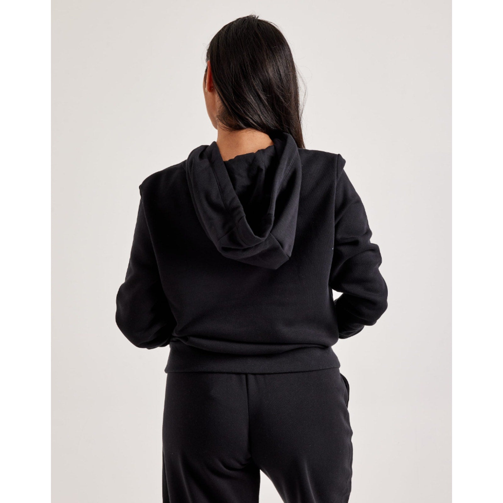 Nike Womens Graphic Club Hoodie 2X Black Fleece Pullover Sweatshirt NWT