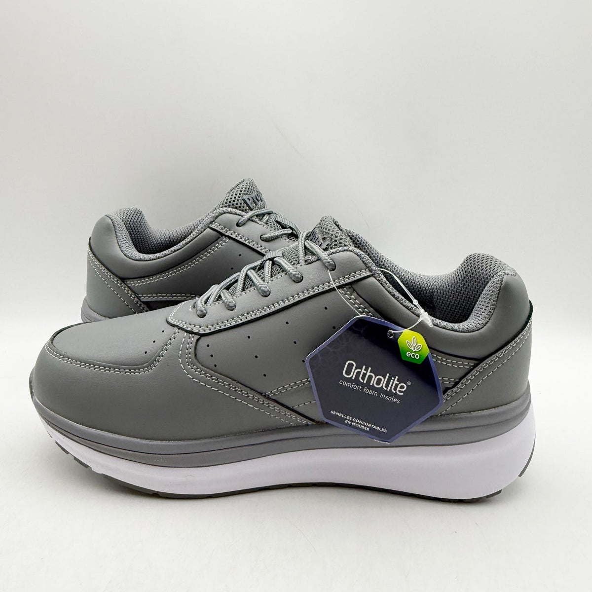 Propet Womens Ultima Sneakers US 6.5 Extra Wide Grey White Leather NIB