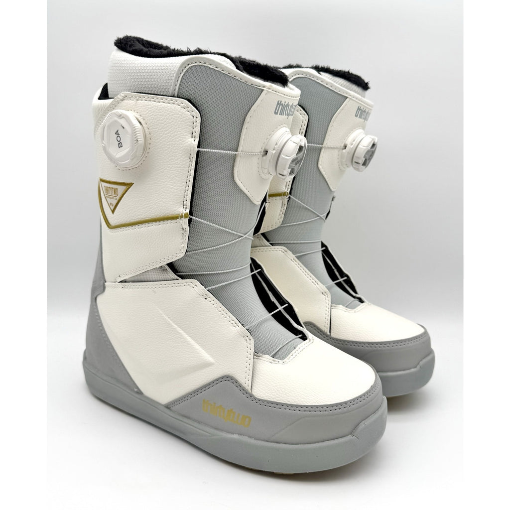 ThirtyTwo Womens Lashed Double Boa Snowboard Boot US 9 White Grey NWOB