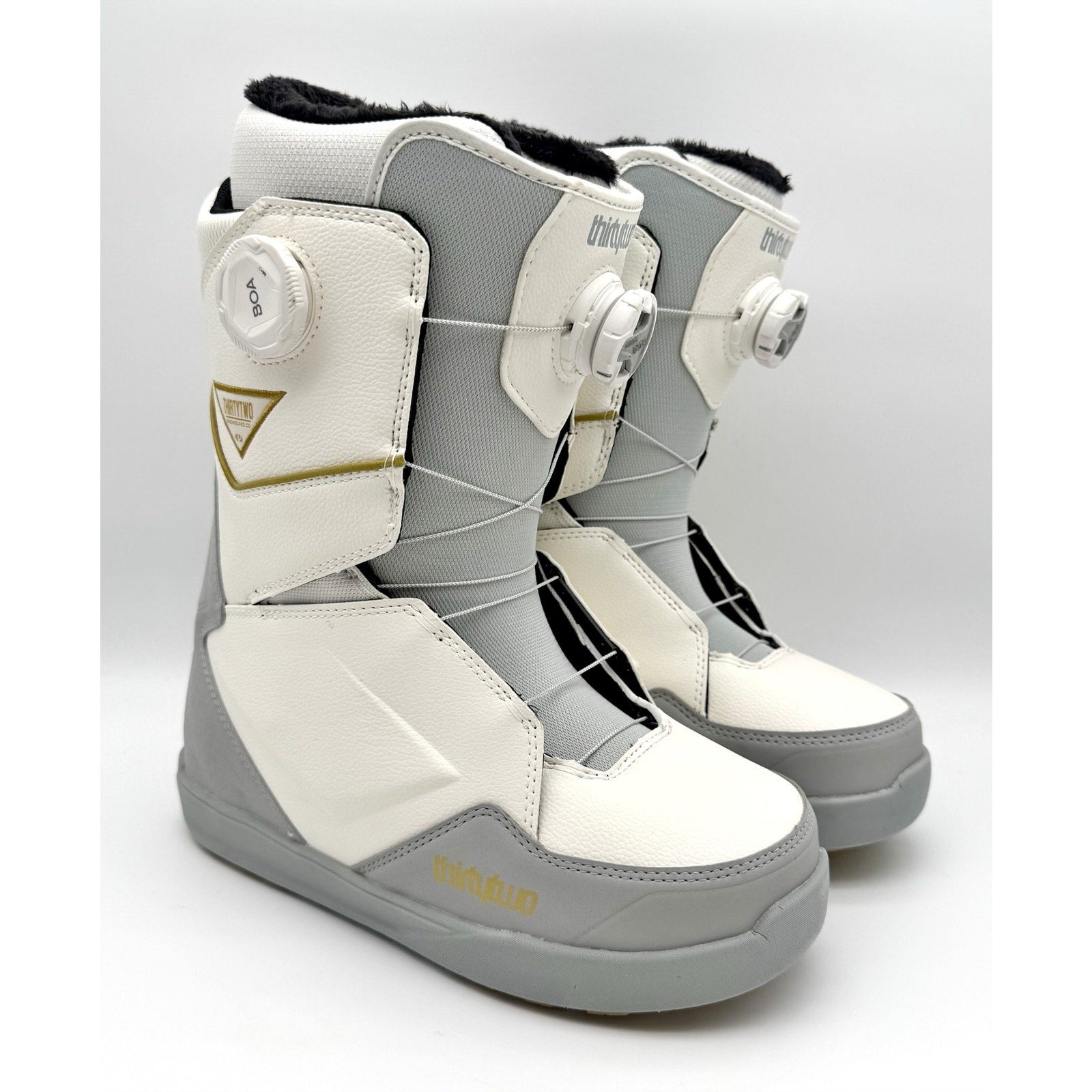 ThirtyTwo Womens Lashed Double Boa Snowboard Boot US 9 White Grey NWOB
