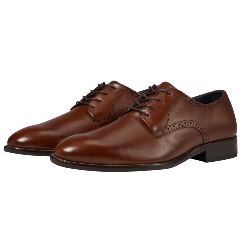 Johnston & Murphy Men Stockton Plain Toe Shoe US 13 M EU 47 Brown Leather NWOB