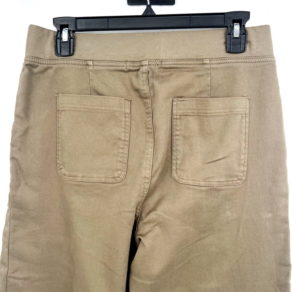 XCVI Women's Atlas Flared Leg Pants Small Tan Demitasse Pull-On Stretch NWT
