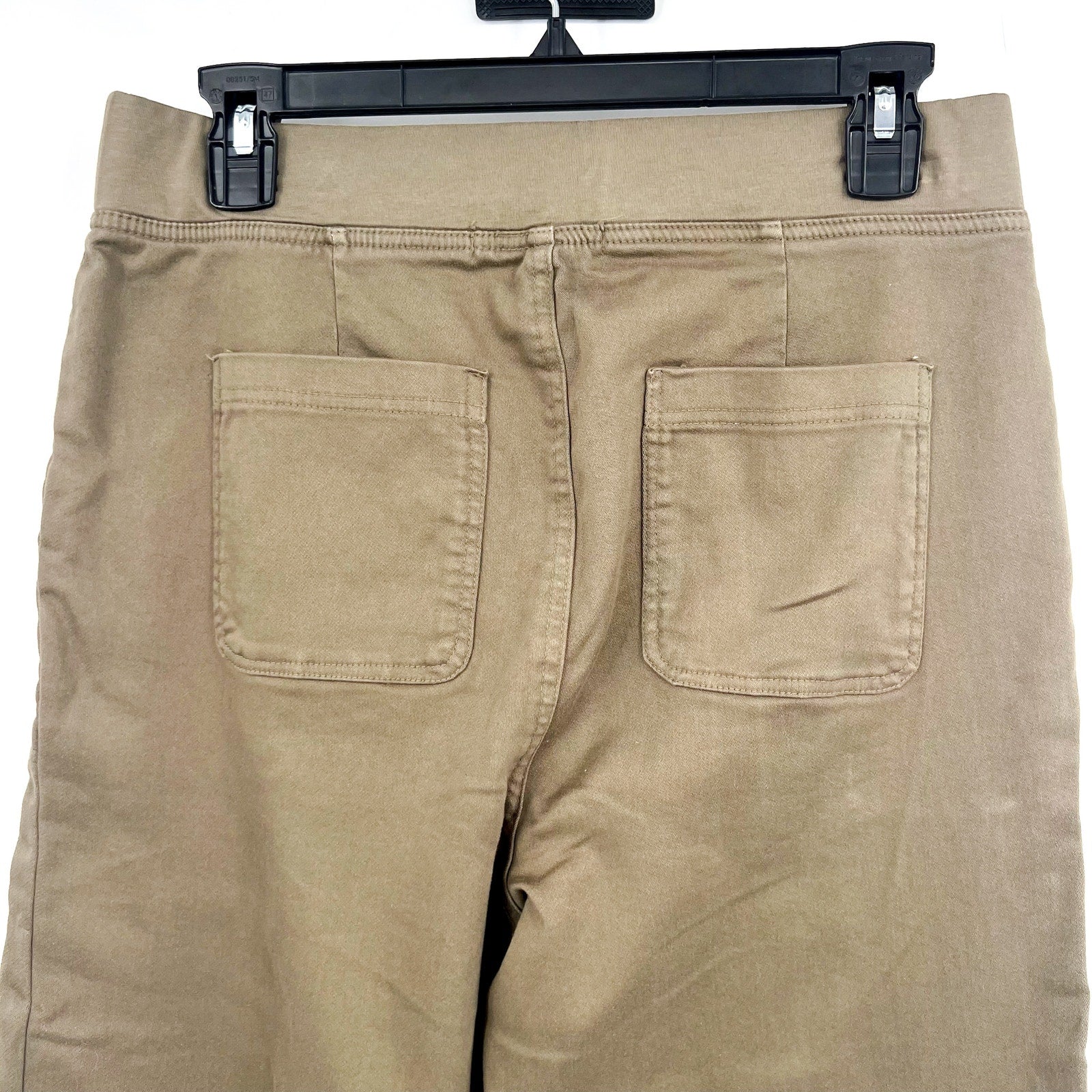 XCVI Women's Atlas Flared Leg Pants Small Tan Demitasse Pull-On Stretch NWT