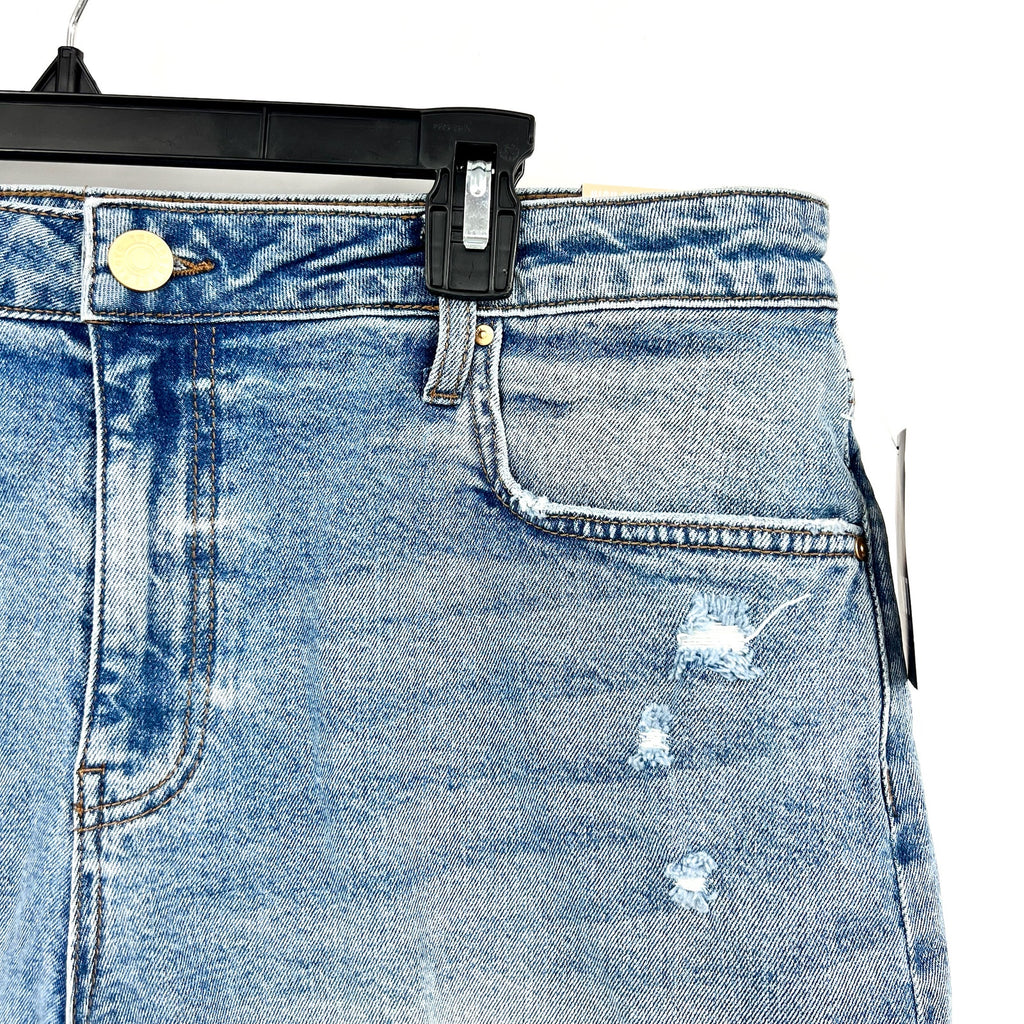 KUT FROM THE KLOTH Hailey Cut-off Denim Shorts Size 14 Focus Blue Jean NWT