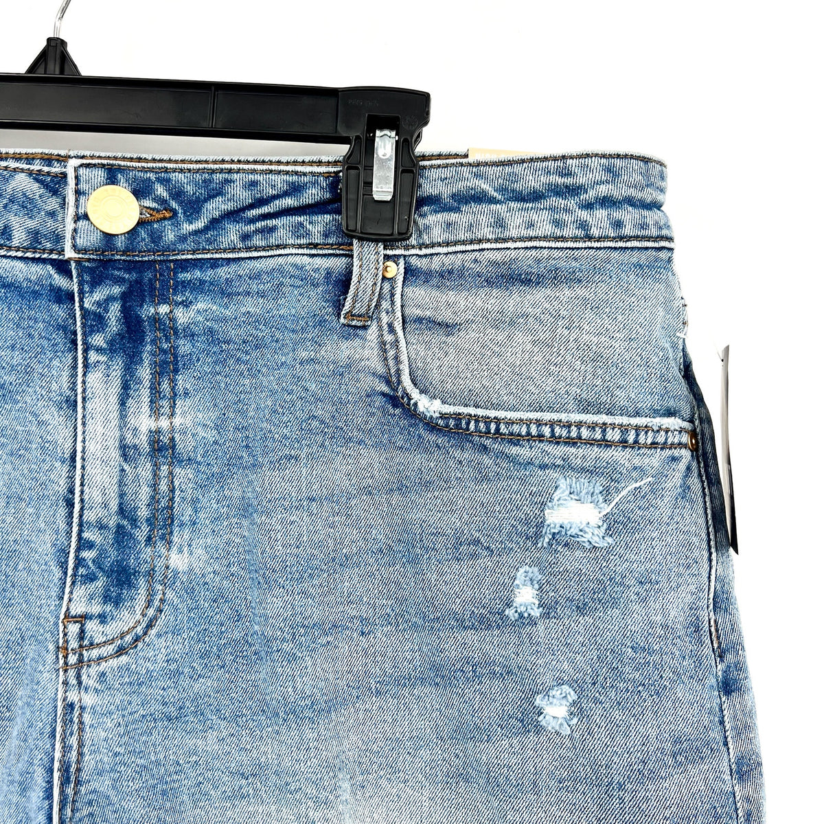 KUT FROM THE KLOTH Hailey Cut-off Denim Shorts Size 14 Focus Blue Jean NWT