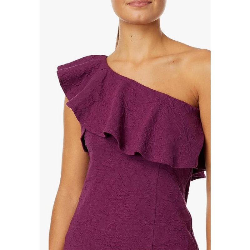 LILLY PULITZER Bordeaux One Shoulder Dress Size 6 Purple Cherry Jacquard NWT