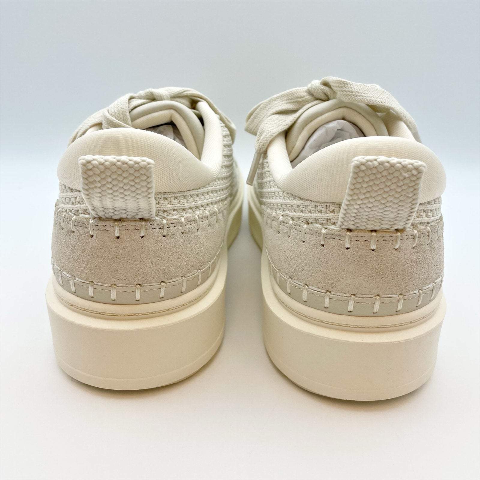 Steve Madden Womens Charlie Casual Sneakers US 8 M Beige Cream Tan Lace-Up NIB