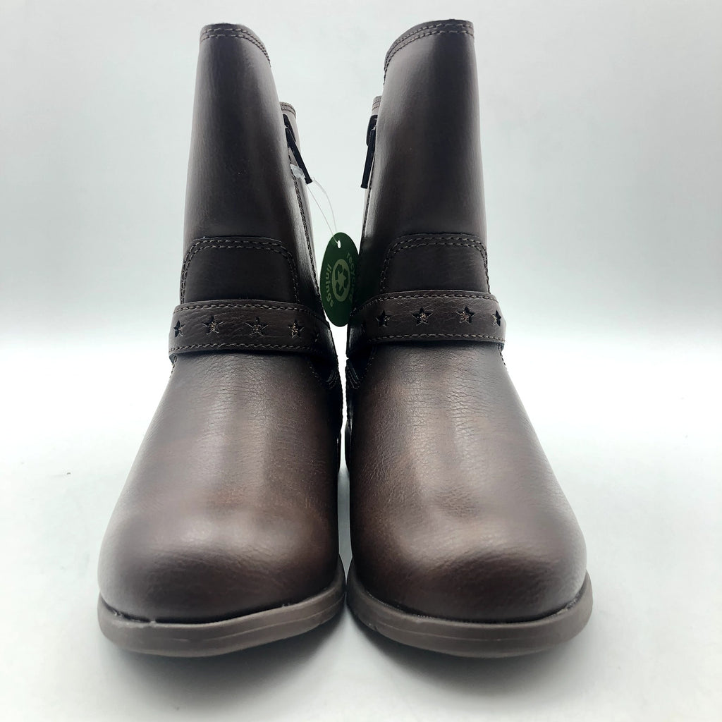 Stride Rite Girls SR Lizz Boots Size 10 Toddler Shoes Brown Faux Leather NIB