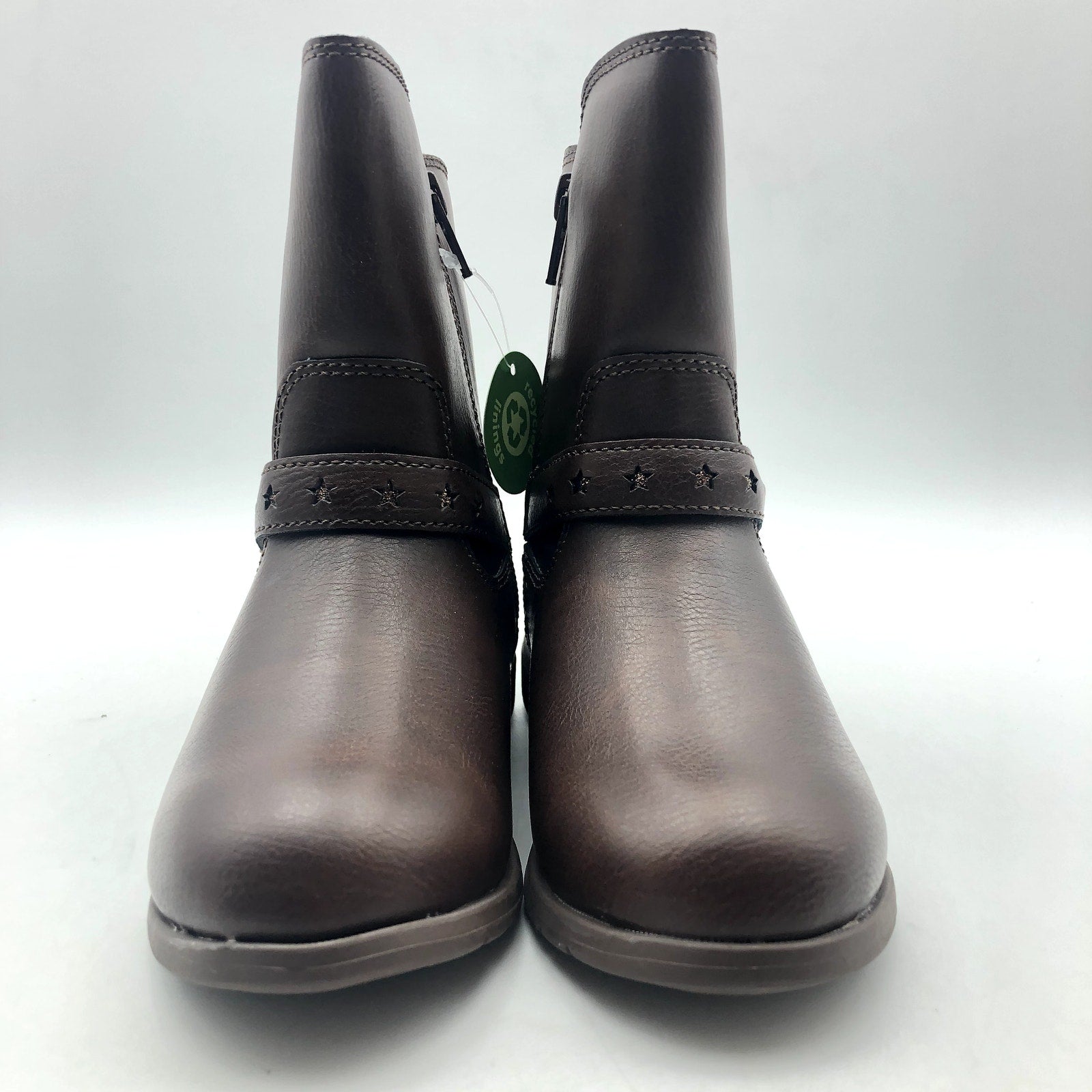 Stride Rite Girls SR Lizz Boots Size 10 Toddler Shoes Brown Faux Leather NIB
