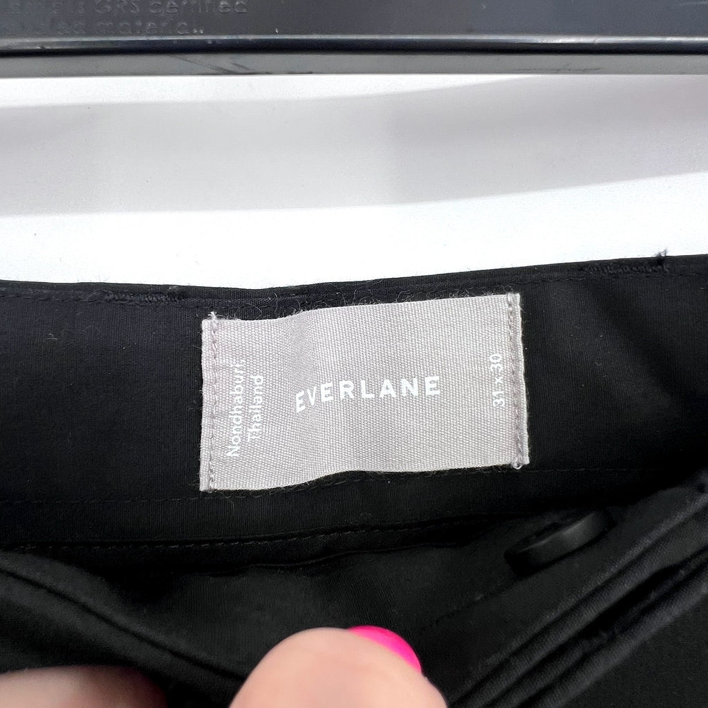 EVERLANE Men's The Athletic Fit Air Chino Pants 31x30 Black Flat Front NWT