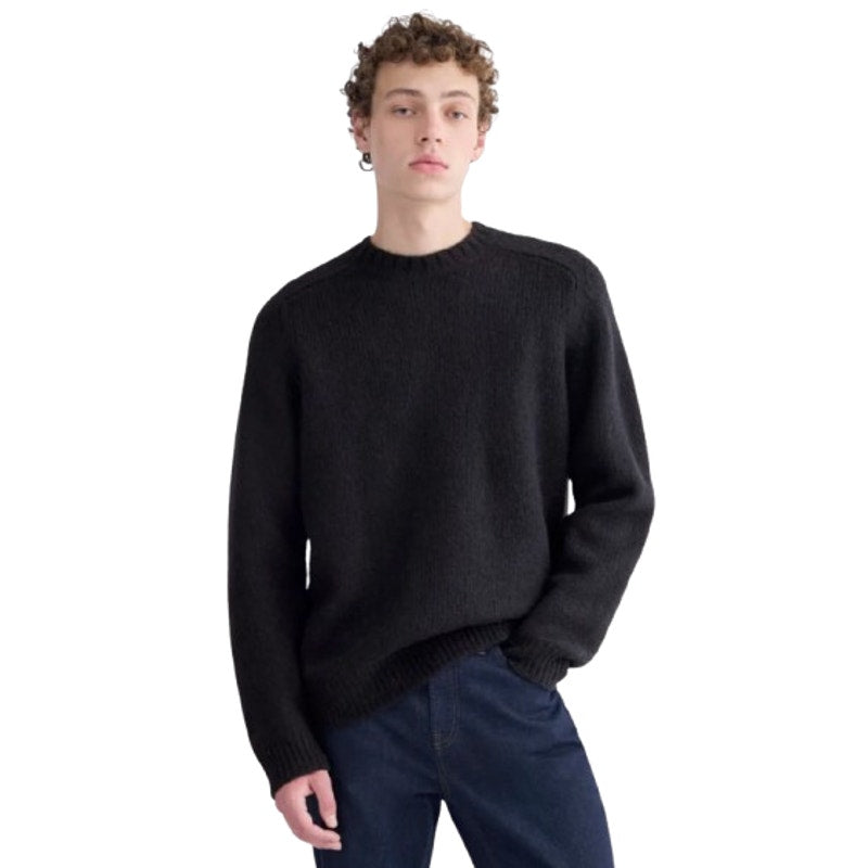 EVERLANE Men's The Cloud Crewneck Sweater Large Black Merino Wool Alpaca NWT