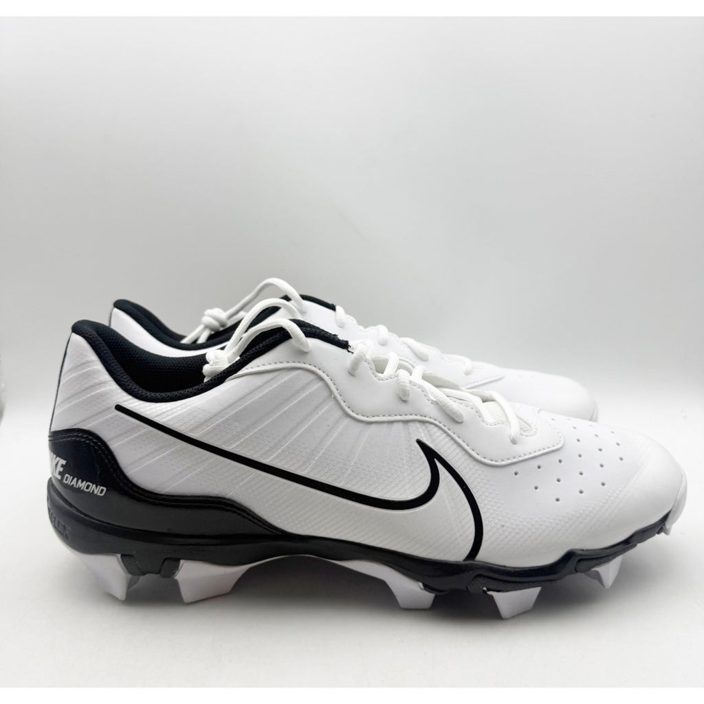 Nike Men Alpha Huarache 4 Keystone Baseball Cleats US 12 White Black DJ6524 NWOB