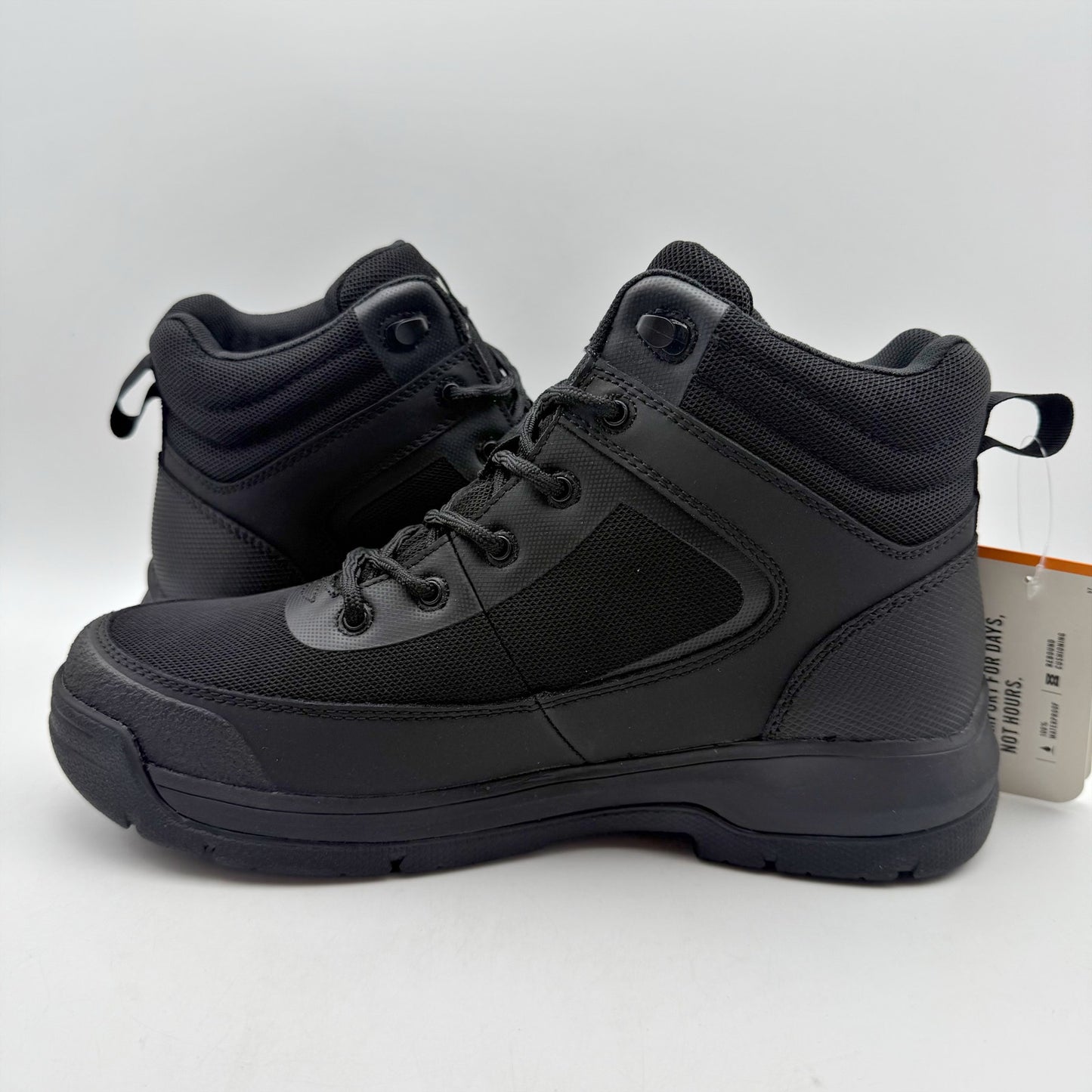 BOGS Mens Shale Glacial Grip Work Boots US 9 EU 42 Black Lace Up Waterproof NWOB