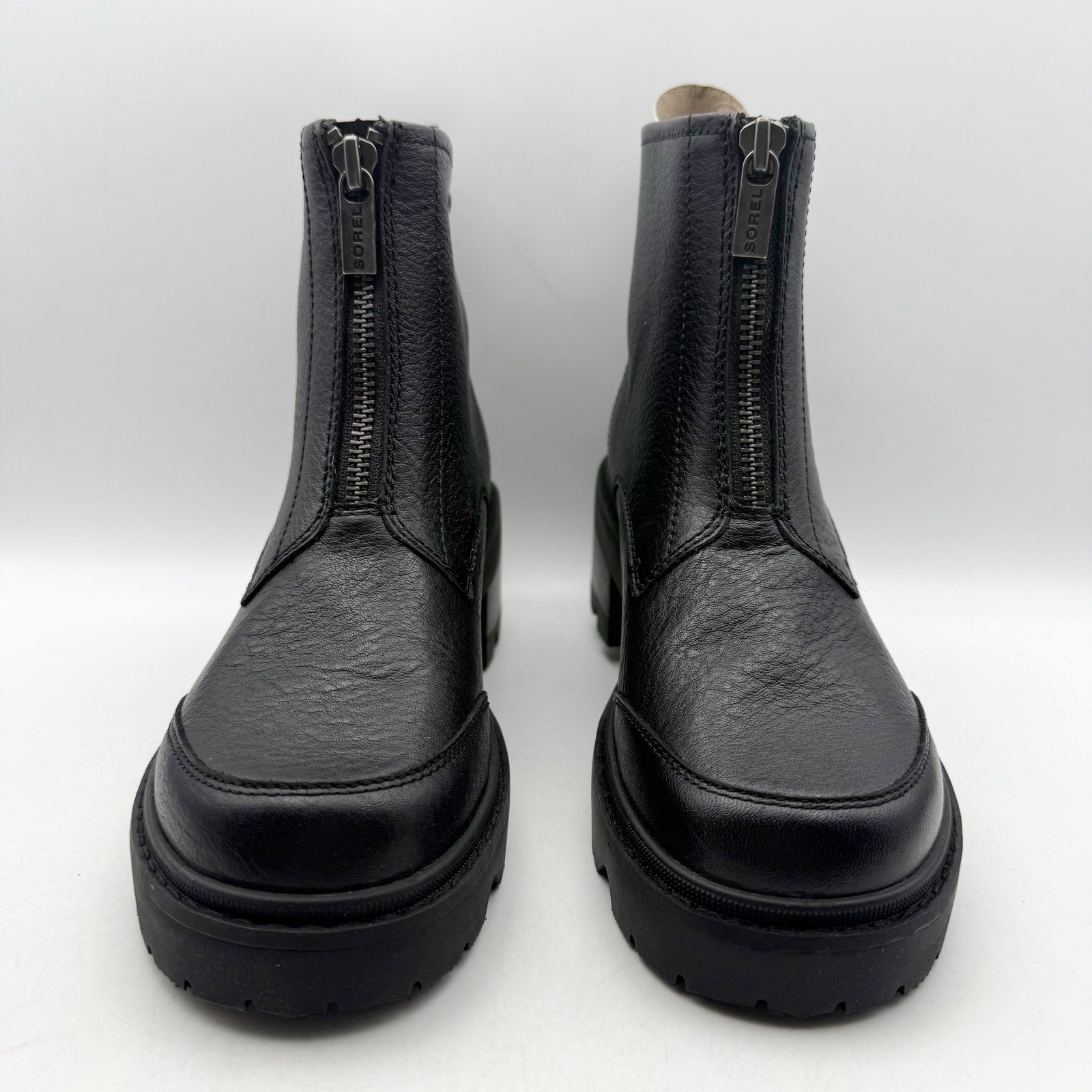 Sorel Womens Joan Now Zip Ankle Bootie Size 9 EU 40 Black Leather Waterproof NIB