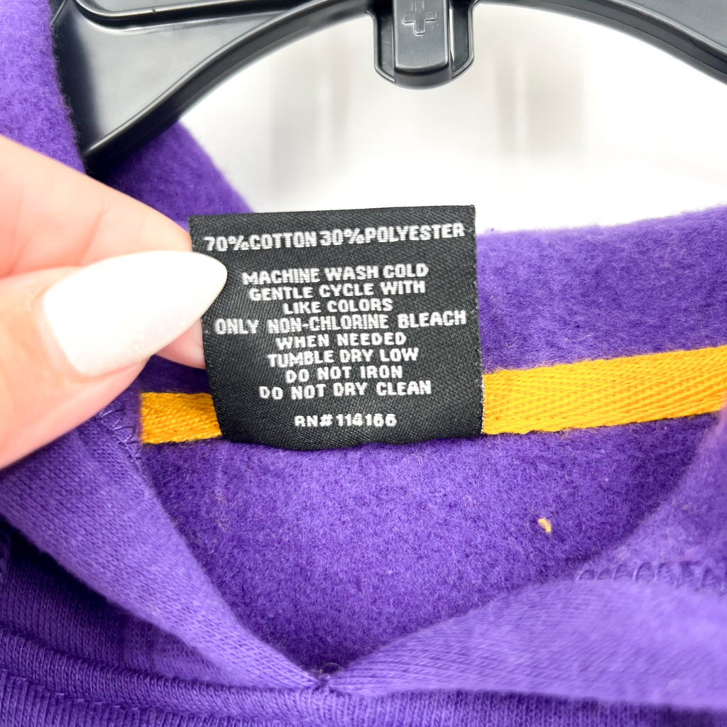 COLOSSEUM Womens ECU Pirate Stripe Cropped Hoodie Small Purple Sweatshirt NWT