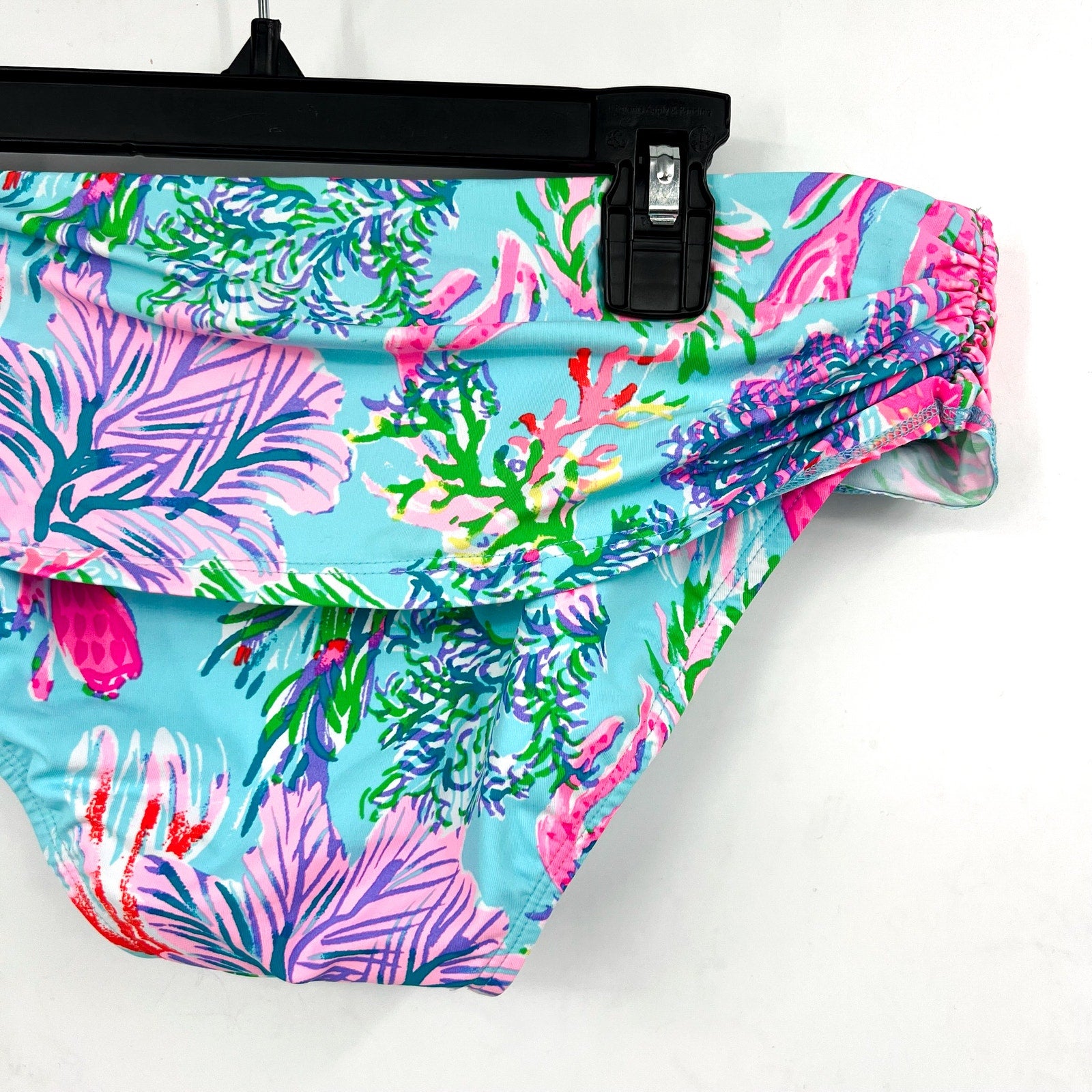 LILLY PULITZER Lagoon Sarong Hipster Bikini Bottom SZ 2 Blue Cay To My Heart NWT