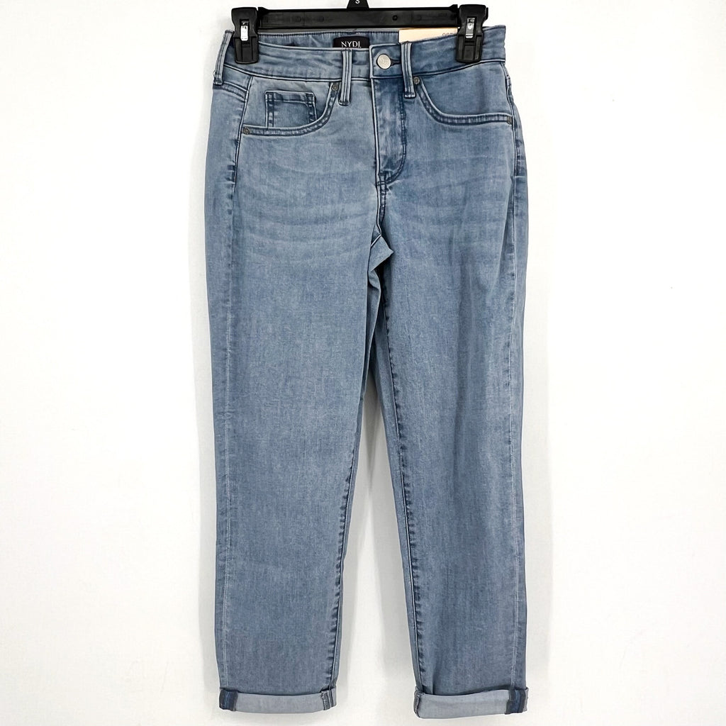 NYDJ Womens Margot Girlfriend Jeans Size 00 PETITE Kingston Blue NWT