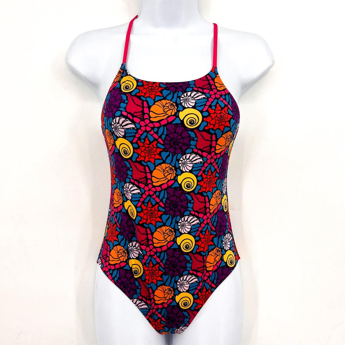 VILEBREQUIN Girls Noumea Sea Shells One-Piece Swimsuit 14ANS Blue Marine NWT