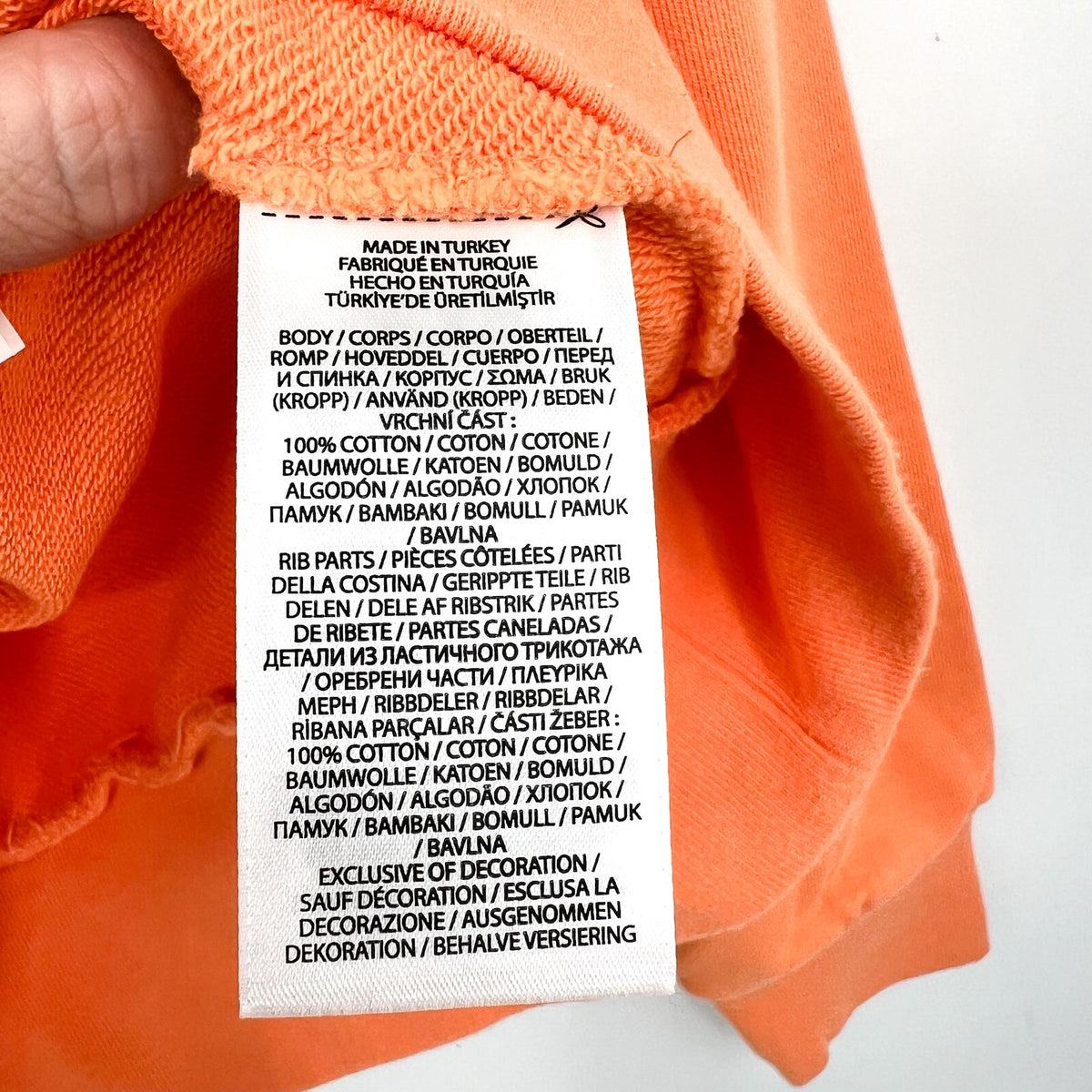 POLO RALPH LAUREN Men's Loopback Fleece Sweatshirt Small Orange Crewneck NWT