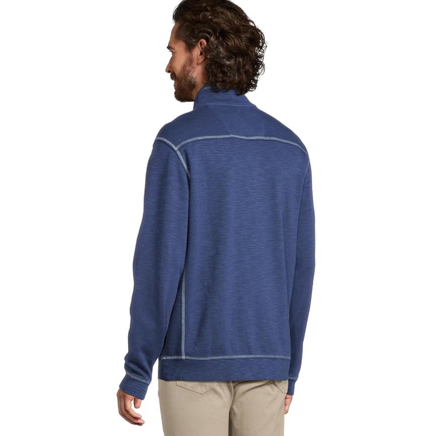 TOMMY BAHAMA Men's Tobago Bay Half Zip Sweatshirt XL Island Navy Blue NWT