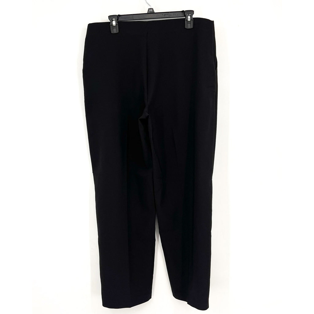 NIC + ZOE Women's Lenox Wide Leg Dress Pants Large US 12-14 Black Stretch NWT