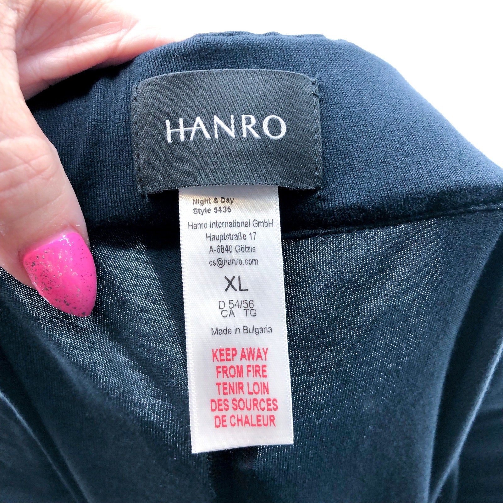 HANRO Men's Night & Day Long Cotton Pants XL Navy Blue Drawstring Pockets NWOT