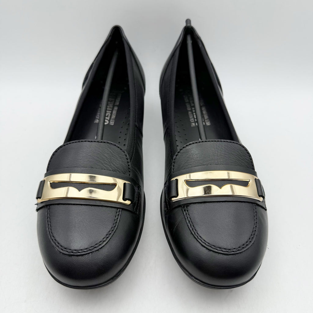 Mephisto Womens Electra Flats EU 38.5 US Size 8.5 Black Leather NIB