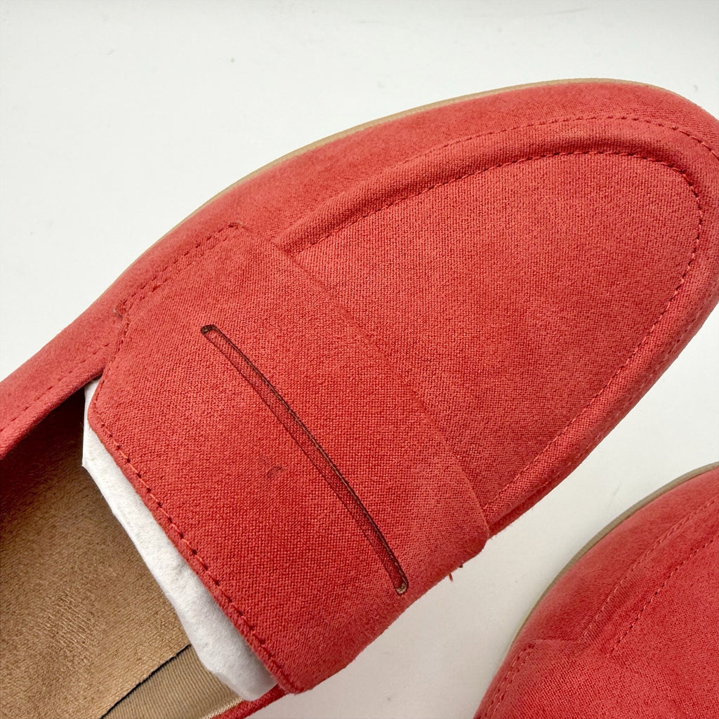Dr. Scholls Womens Nice Day Loafers Size 9.5 M Red Microfiber NIB