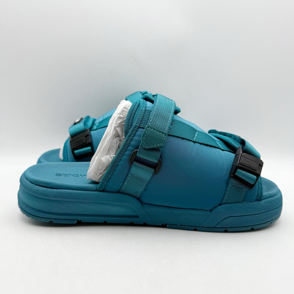 Seichi Mens Yoroi V2 Slide Sandals Size 8 EU 41 Forest Green Blue NIB