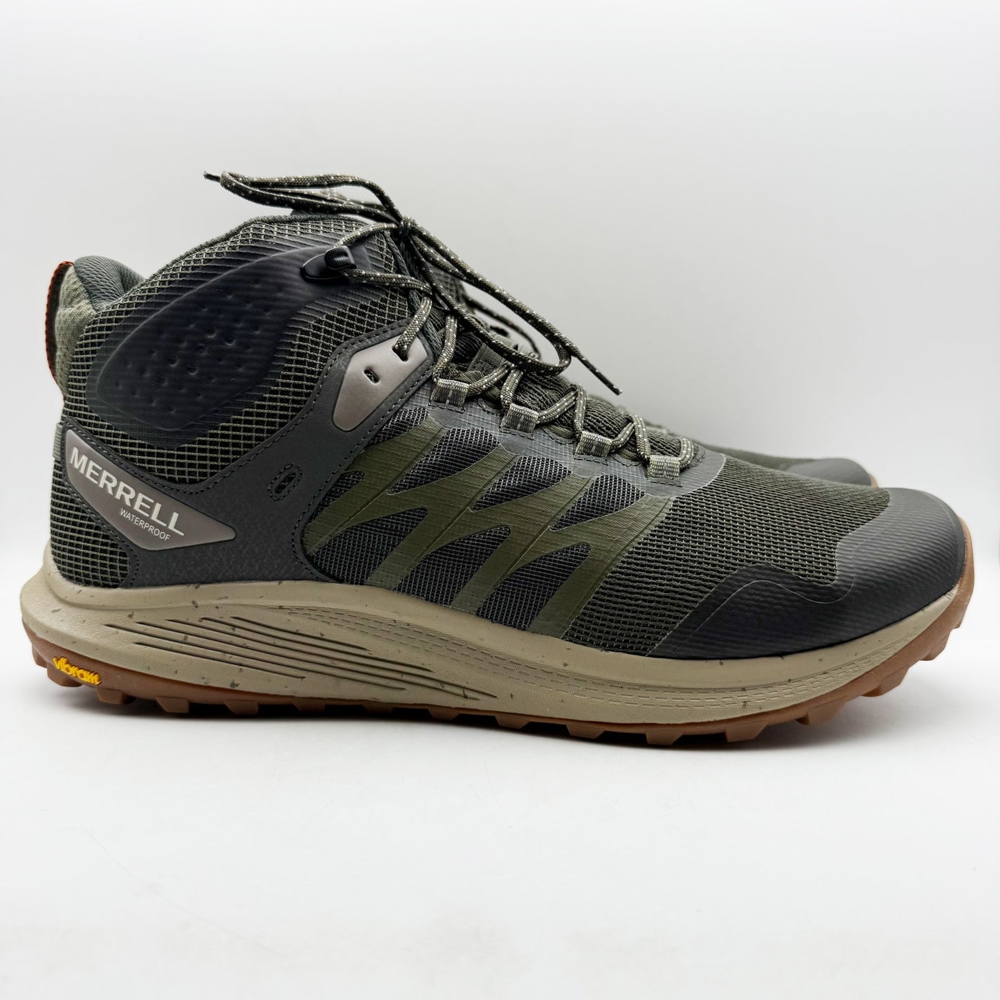 Merrell Mens Nova 3 Mid Hiking Sneakers US 15 Green GORE-TEX Waterproof NIB