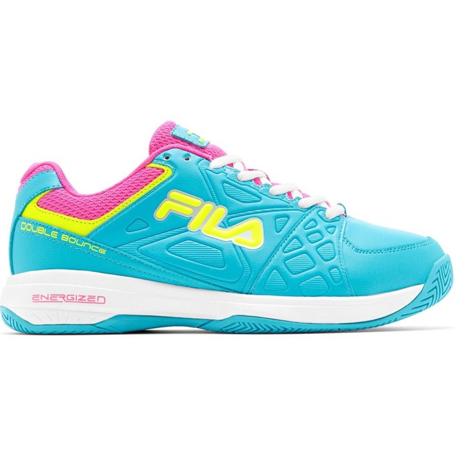 FILA Womens Double Bounce 3 Pickleball Athletic Shoes Size 7.5 Blue Pink NIB