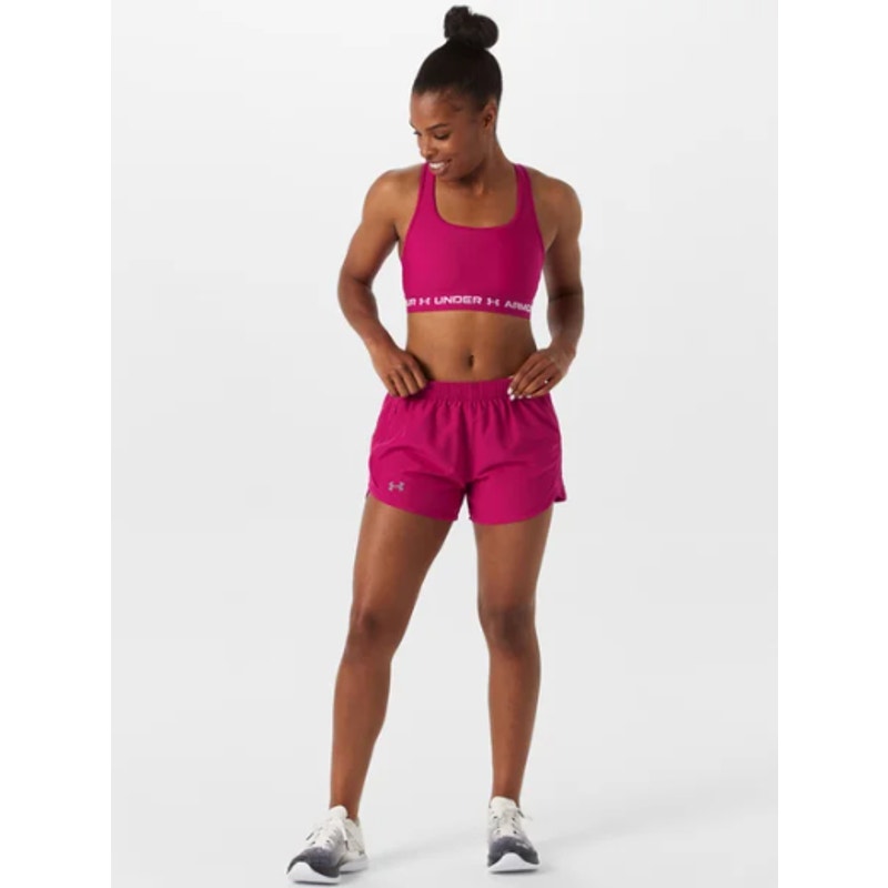 UNDER ARMOUR Women's Fly By Athletic Shorts Small Pink Magenta 3" Inseam NWT