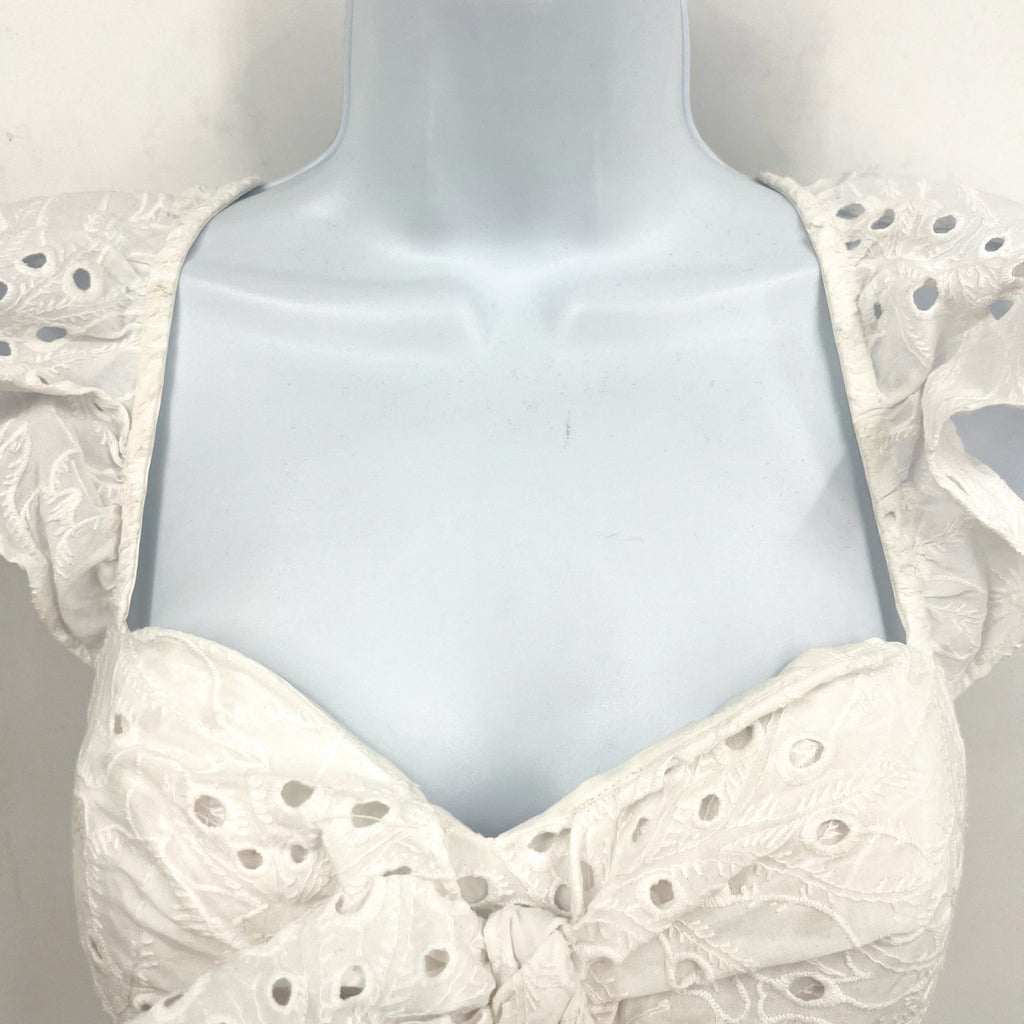 LILLY PULITZER Lantana Eyelet Midi Dress Size 10 Resort White Flutter Sleeve NWT