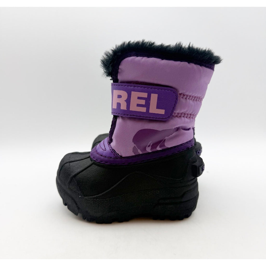 SOREL Snow Commander Boots Toddler Girls 5 Gumdrop Purple Black Waterproof NIB