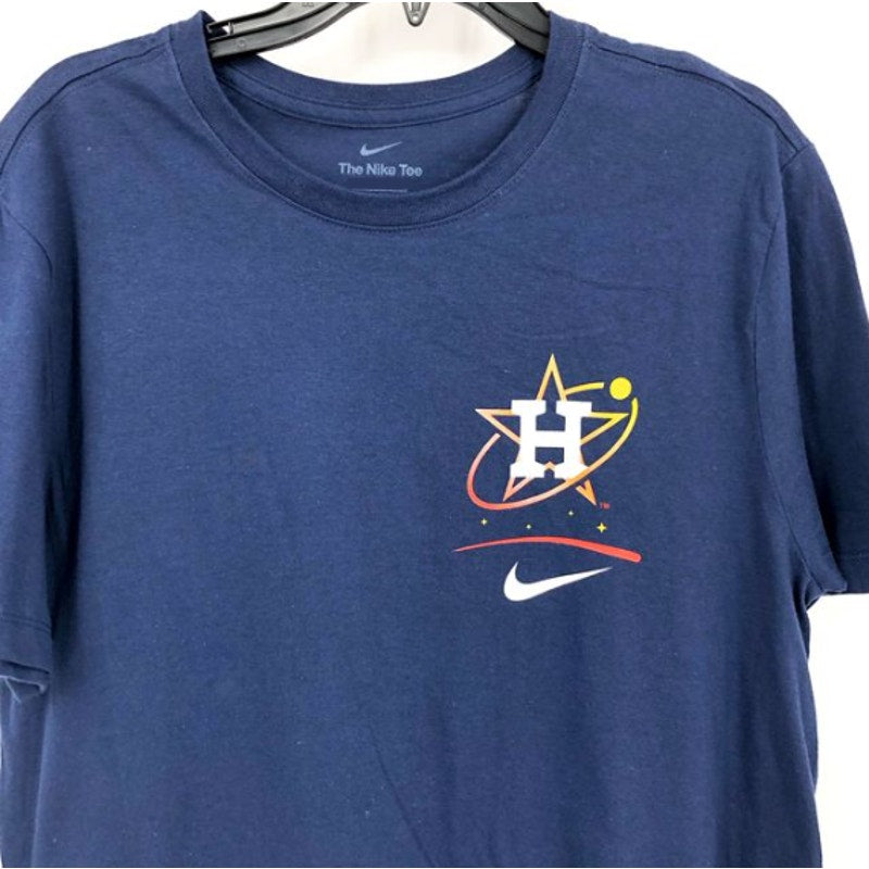 NIKE Mens Houston Astros City Connect 2-Hit T Shirt Small Atlas Blue NWT N19944B