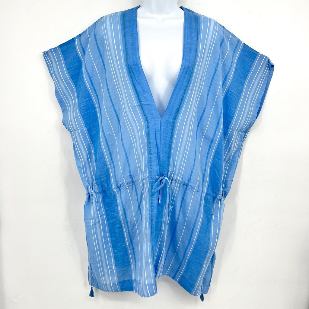 PRANA Women's Marina Bay Tunic Cover Up XL Blue Clear Sky Cotton Dress NWT