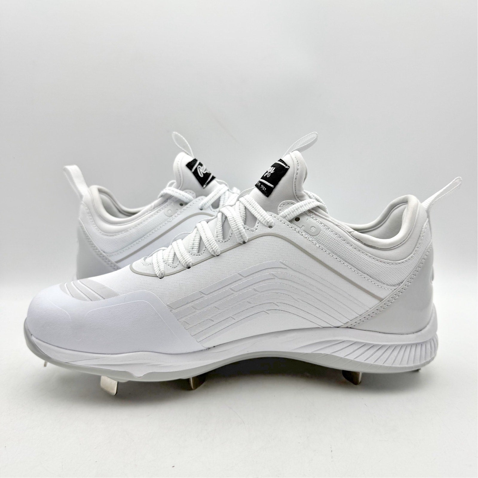 Rawlings Mens Bullpen Low Baseball Cleats Size 8 D White Athletic NWOB