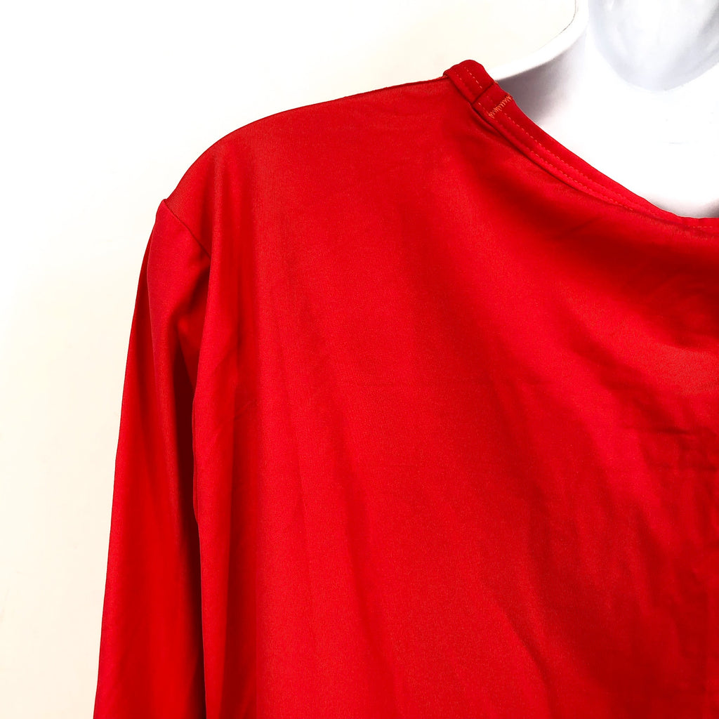 PRANA Women's Seleina Rash Guard Top XL Carmine Red Long Sleeve Stretch NWT