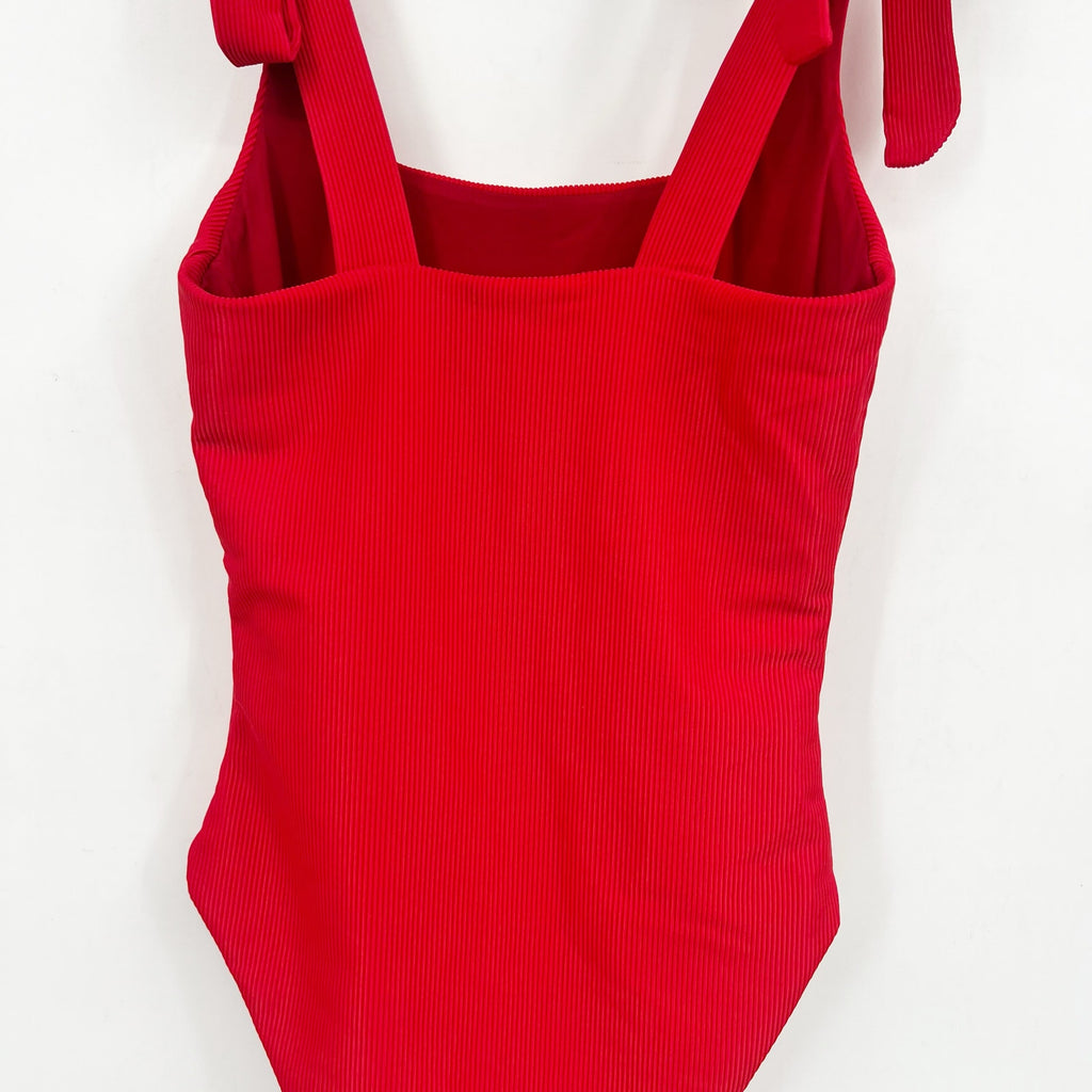 BEACH RIOT Womens Sydney One Piece Swimsuit XS Red Tie Strap NO BELT NWT