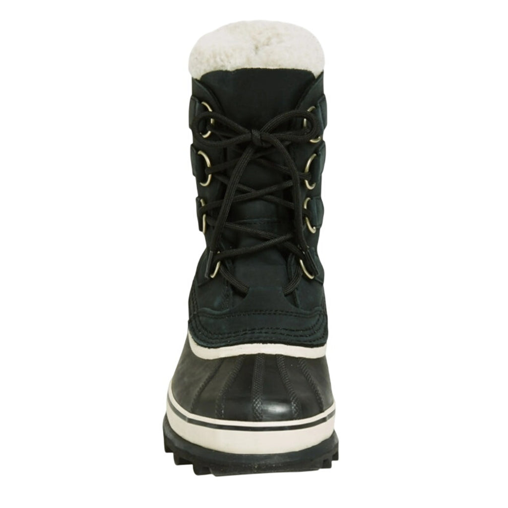 SOREL Womens Caribou Boots US 7.5 Black Stone Leather Insulated Waterproof NWOB