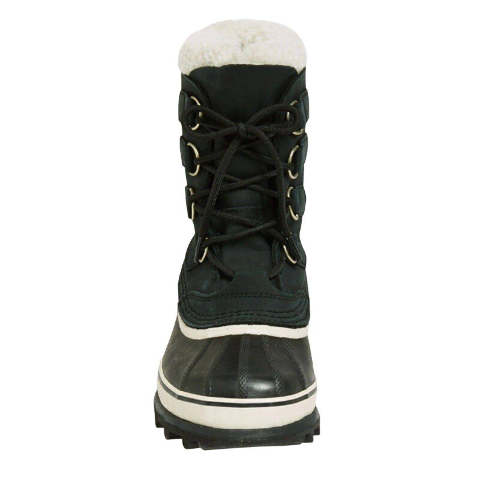 SOREL Womens Caribou Boots US 7.5 Black Stone Leather Insulated Waterproof NWOB