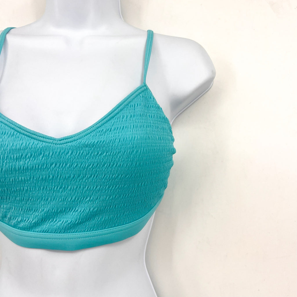ABERCROMBIE KIDS Girls Textured Two-Piece Swimsuit Set Size 17- 18 Blue NWT
