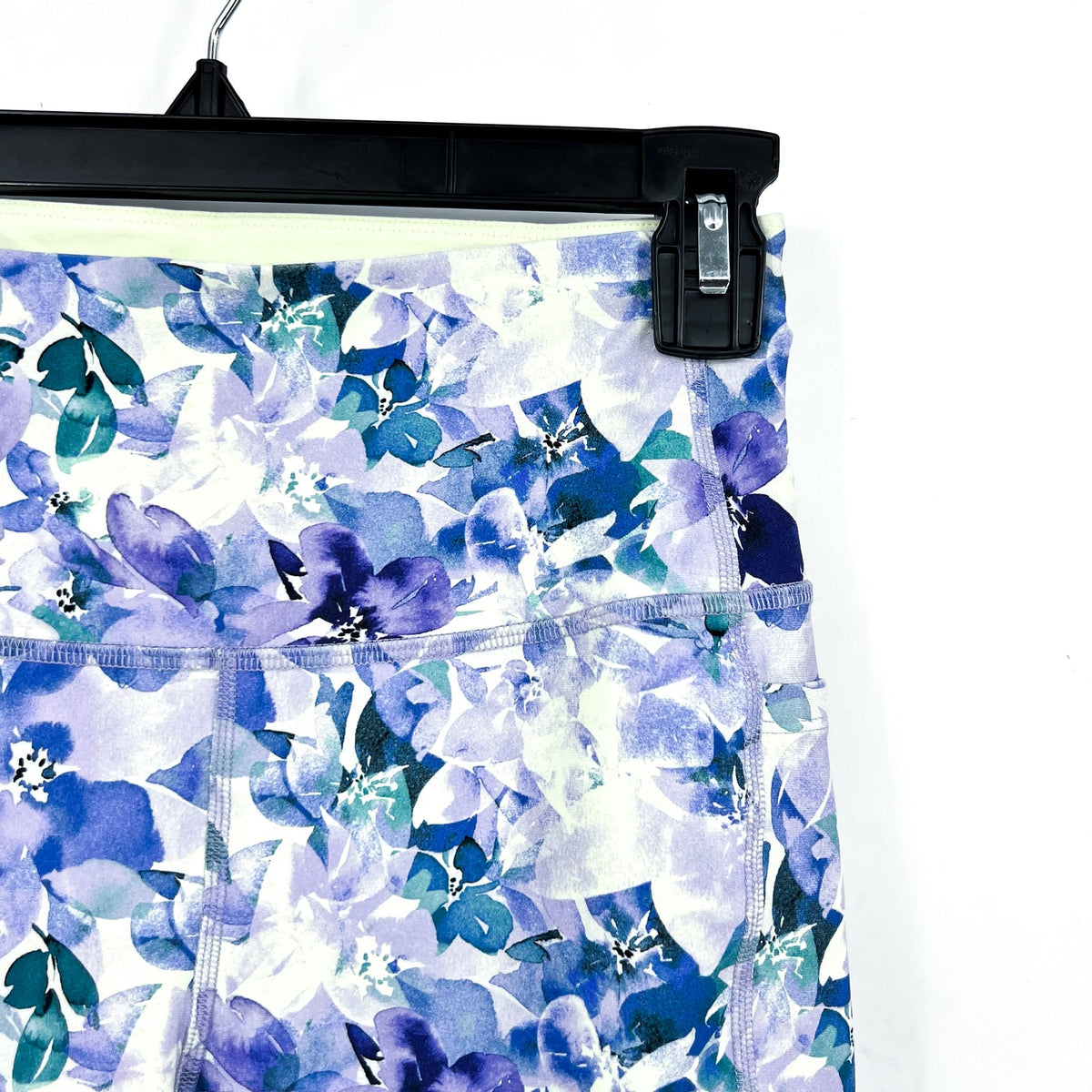 SKECHERS Gowalk Capri Leggings XS Blue Seascape Floral High Waisted NWT