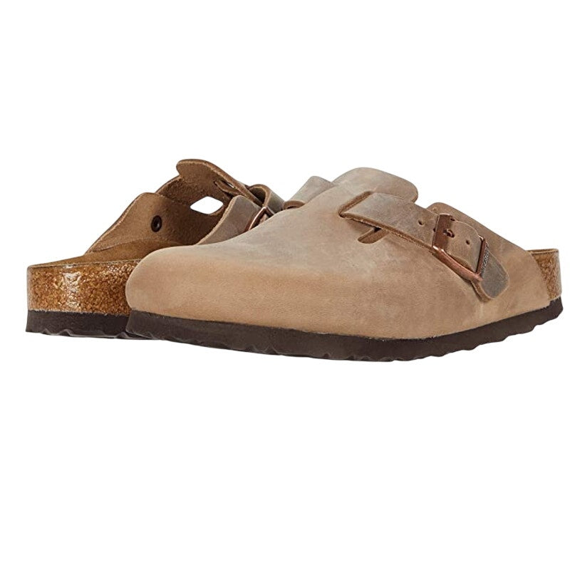 Birkenstock Womens Boston Soft Footbed Clogs EU 40 US 9 Brown Suede Slip On NWT
